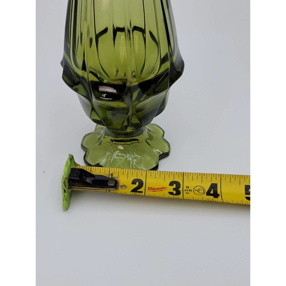 Fenton Swung Vase Petal Base Green 13 3/4 In Tall - Picture 12 of 12
